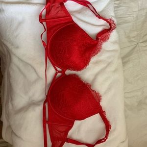 Victoria Secret Strappy Red Bra
